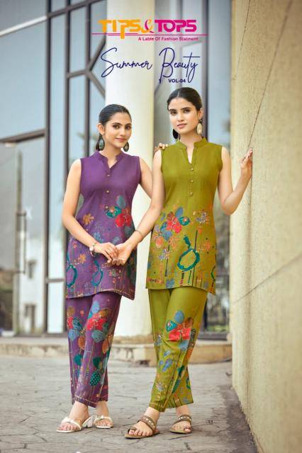 Tipa & tops summer beauty vol 4 coord set Kurti traders in Gujarat